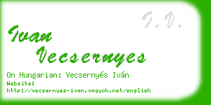 ivan vecsernyes business card